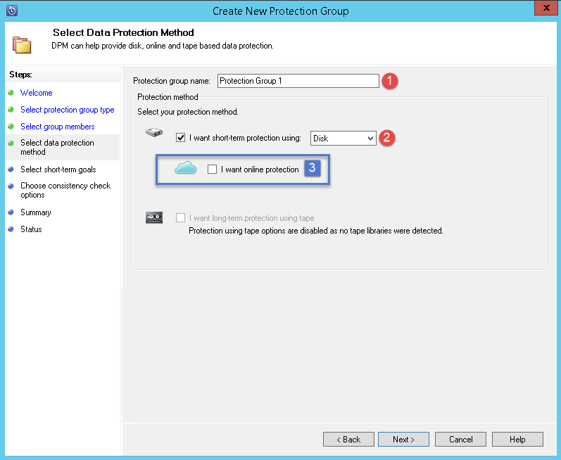 Image result for how to create protection group in dpm 2012