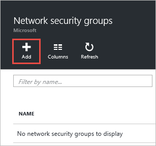 Azure portal - NSGs