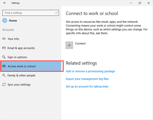 Select Access work school account