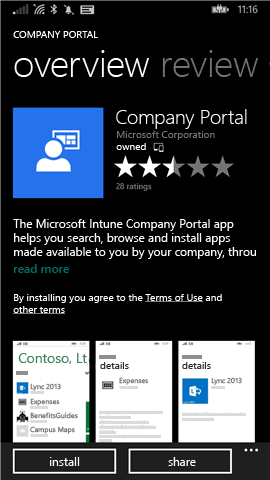 Install company portal