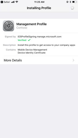 Profile finishing installing load screen.