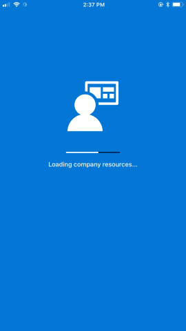 Loading company resources screen.