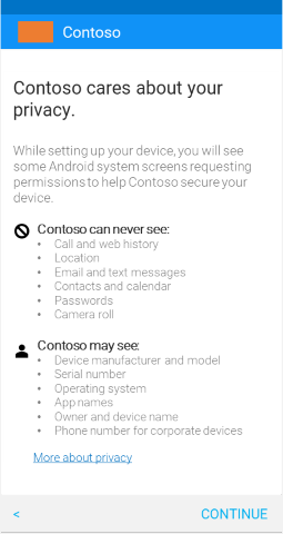 Privacy settings